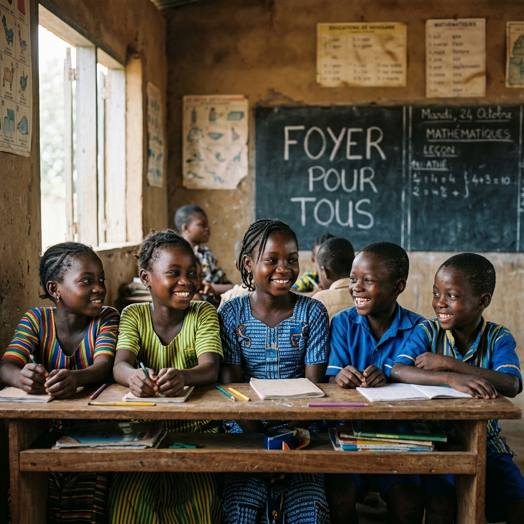 Enfants à l'école au Bénin